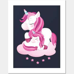 lovely unicorn face Posters and Art